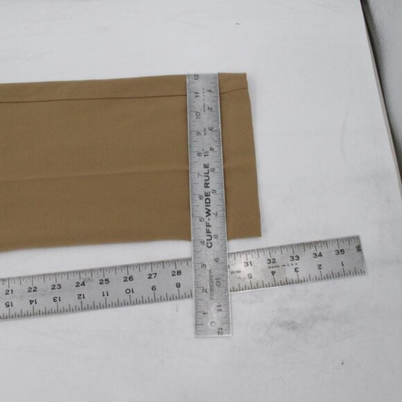 dunning pants Mens 32 everbest golf flat front tan pants stretch 34x32 - Picture 8 of 13